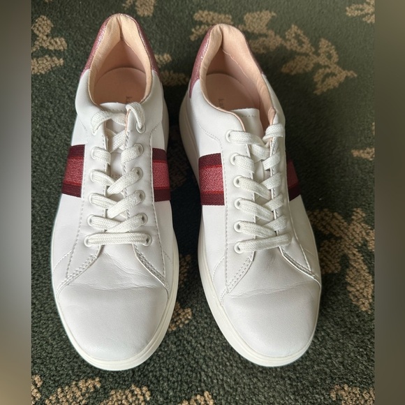 Kate Spade White and Burgundy Women's Sneakers size 10B - Picture 9 of 11